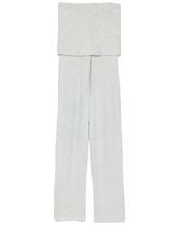 AYA MUSE - Foldover-Waist Bouclé-Knit Trousers - Lyst