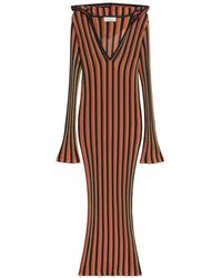 Blumarine - Striped Hooded Dress - Lyst