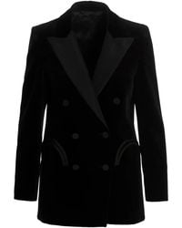 Blazé Milano - Double-breasted Velvet Blazer - Lyst