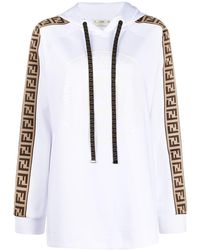 Fendi Sweat oversize à logo - Blanc