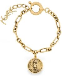 Saint Laurent - Cassandre Medallion Bracelet - Lyst