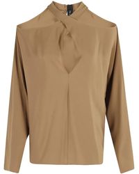 FEDERICA TOSI - Blusa Con Apertura A Goccia - Lyst