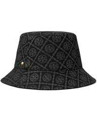 Tory Burch - T Monogram-Pattern Reversible Bucket Hat - Lyst