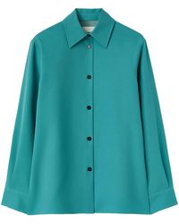 Jil Sander - Pointed-Collar Wool Shirt - Lyst