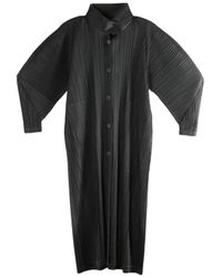 Pleats Please Issey Miyake - Button Plissé Coat - Lyst
