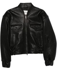 DUCIE - Frankie Pebbled Leather Jacket - Lyst