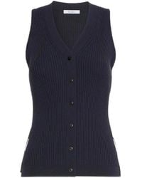 Max Mara - Cotton And Viscose Yarn Gilet - Lyst