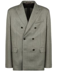 Slowear - Double-Breasted Notched Collar Jacket - Lyst