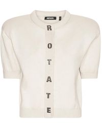 ROTATE BIRGER CHRISTENSEN - Cardigan À Boutons En Forme De Lettres - Lyst