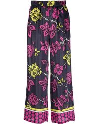 P.A.R.O.S.H. - Floral-print Cropped Trousers - Lyst