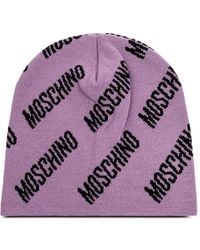Moschino - Bonnet En Laine À Patch Logo - Lyst