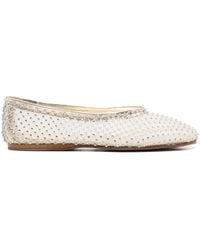 Forte Forte - Crystal-Embellished Ballet Flats - Lyst