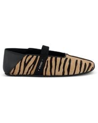 Fendi - Academia Animal-Print Ballet Flats - Lyst