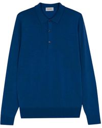 John Smedley - Belper Long-Sleeve Polo Shirt - Lyst