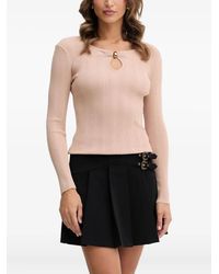 Guess - Geribbelde Top Met Keyhole-Detail - Lyst