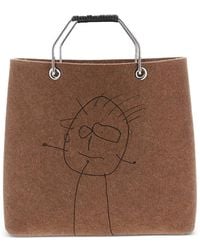 Plan C - Pili&Bianca Graphic-Print Clutch Bag - Lyst