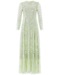 green emerald velvet dress Amorette V-Neck Gown main image 1