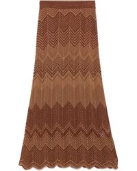Akep - Chevron-Knit Maxi Skirt - Lyst