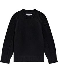 Another Tomorrow - Ribbed-Knit Raglan-Sleeve Sweater - Lyst