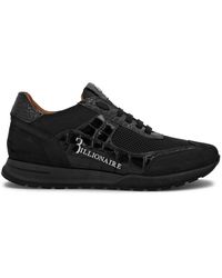 Billionaire - Logo-print Panelled Leather Sneakers - Lyst