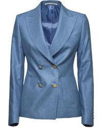 Tagliatore - Double-Breasted Tailored Blazer - Lyst