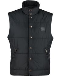 Dolce & Gabbana - Logo Patch Padded Gilet - Lyst