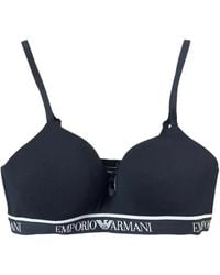 Emporio Armani - Logo-Band Bra - Lyst