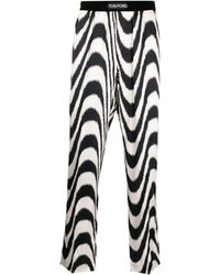 Tom Ford - Abstract-print Silk Trousers - Lyst