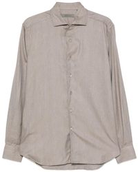 Corneliani - Herringbone-Pattern Long-Sleeve Shirt - Lyst