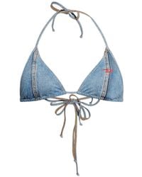 DIESEL - Top De Bikini Tatiana-Dnm Con Efecto Vaquero - Lyst