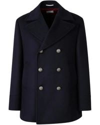 Brunello Cucinelli - Double-Breasted Buttoned Coat - Lyst
