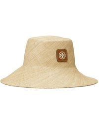 Tory Burch - Straw Bucket Hat - Lyst