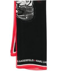 KARL LAGERFELD - Logo-Print Scarf - Lyst