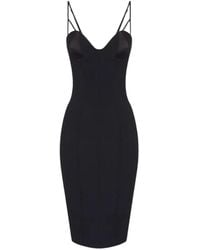 Elisabetta Franchi - Sweetheart-Neck Midi Dress - Lyst
