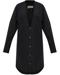 Maison Margiela - V-Neck Shirt Dress - Lyst