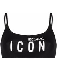 DSquared² - Logo Print Sports Bra - Lyst