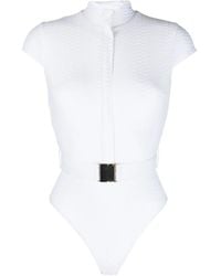 Noire Swimwear - Belted Cap-Sleeve Swimsuit - Lyst
