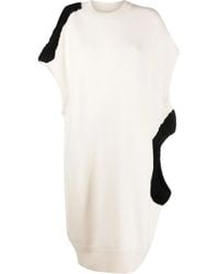 Krizia - Colour-Block Virgin Wool-Cashmere Knitted Dress - Lyst