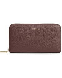 Coccinelle - Metallic Grained-Leather Wallet - Lyst
