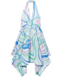 Emilio Pucci - Abito Corto Con Stampa Marmo - Lyst