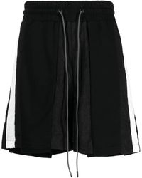 Mostly Heard Rarely Seen - Striped Panelled Cotton Track Shorts - Lyst