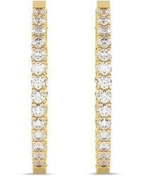 Diamond Essentials - Lab-Grown Diamond Oval Hoop Earrings - Lyst