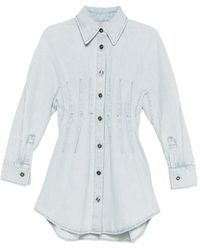 Givenchy - Vestido Midi Vaquero Con Botones - Lyst