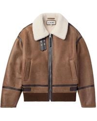 Loewe - Shearling Leather-Trimmed Jacket - Lyst