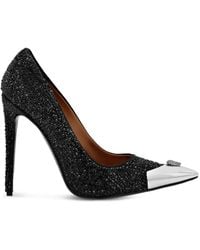 Philipp Plein - Satin Hi-Heels Mix Strass Pumps - Lyst