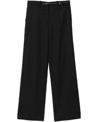Helmut Lang - Leather Belt Trousers - Lyst