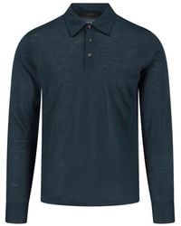 Zanone - Buttoned Virgin-Wool Polo Shirt - Lyst