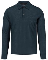 Zanone - Buttoned Virgin-Wool Polo Shirt - Lyst