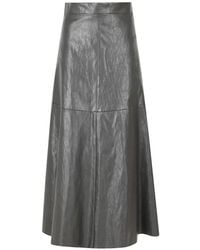FEDERICA TOSI - Crinkled-Effect A-Line Midi Skirt - Lyst