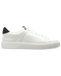 Balmain - B-Court Leather Sneakers - Lyst